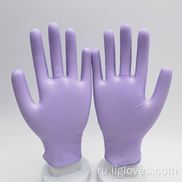 Фиолетовые экзаменные перчатки розовые фиолетовые коробки для безопасности